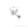 V MARQUISE TOP THREADLESS (PUSH IN) 316L SURGICAL STEEL LABRET SET